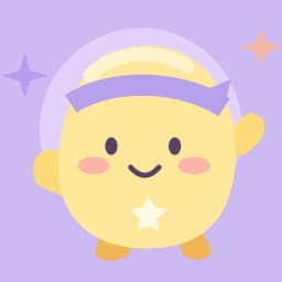 The new lavender icon with a yellow cheering character