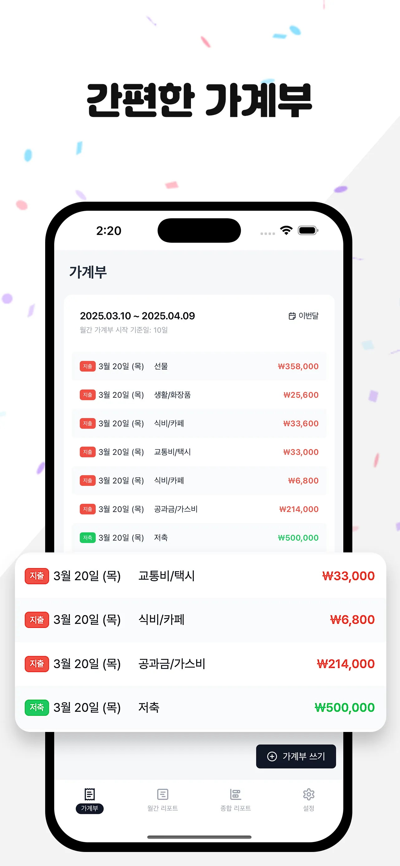 가치 있는 소비 기록