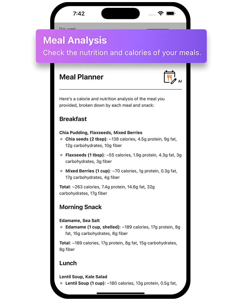 MealLog feature showcase screenshot